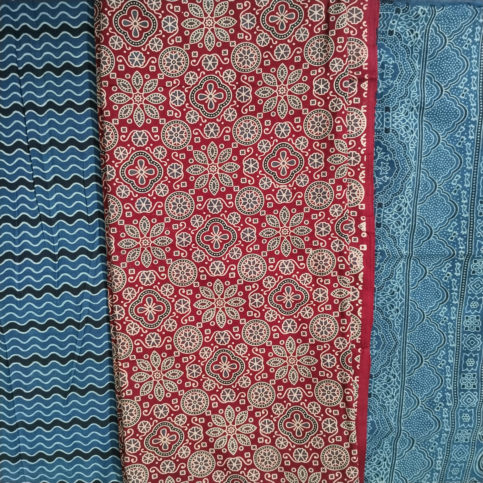 Ajrakh Cotton Three piece(SP:0551)
