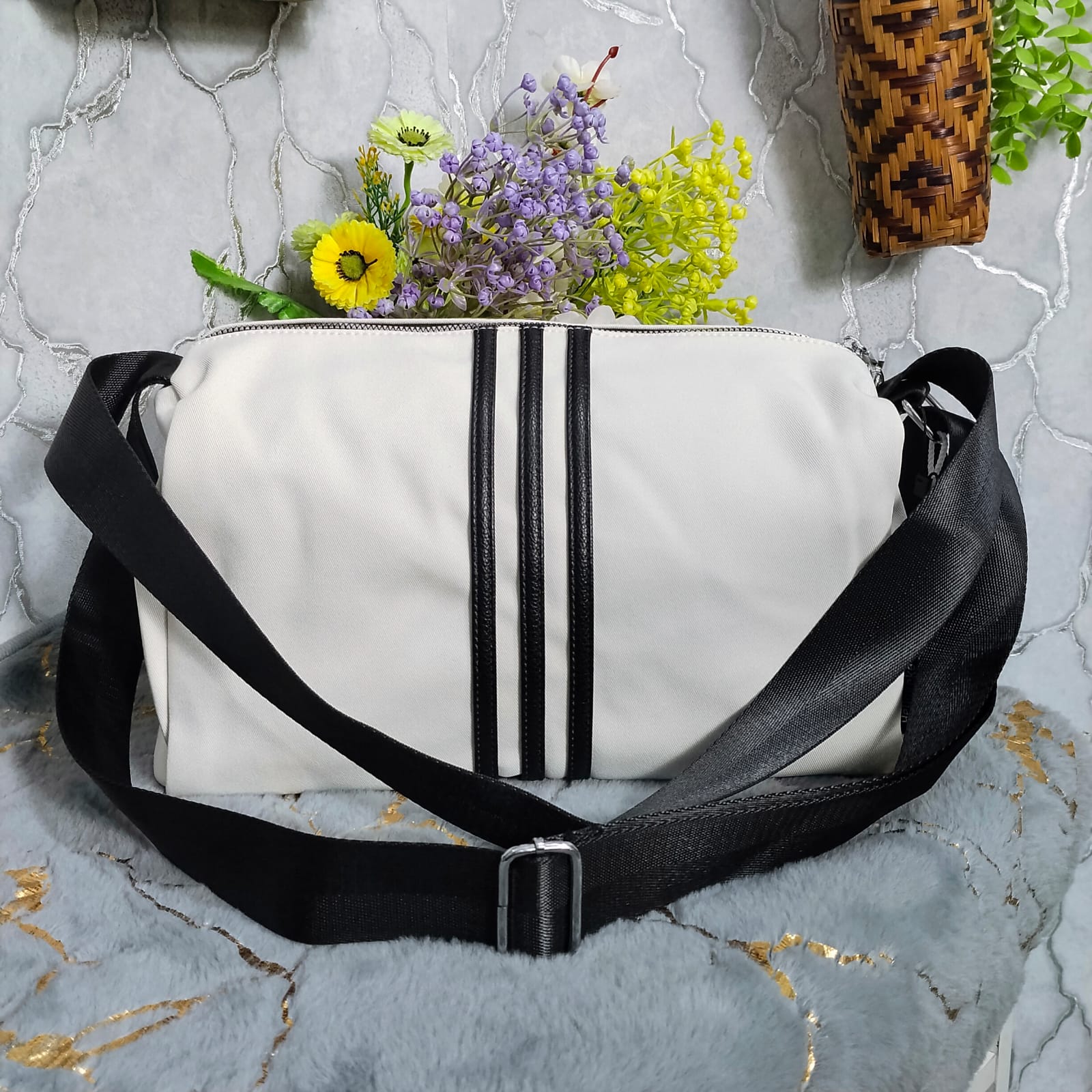 Hello Keke Fabric Crossbody Belt Bag- (9.5" × 7")