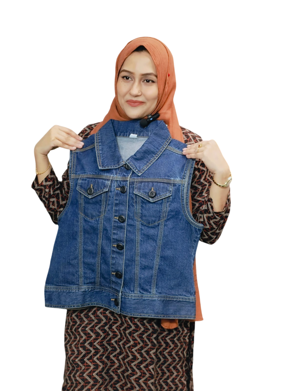 Classic Denim Sleeveless Jacket