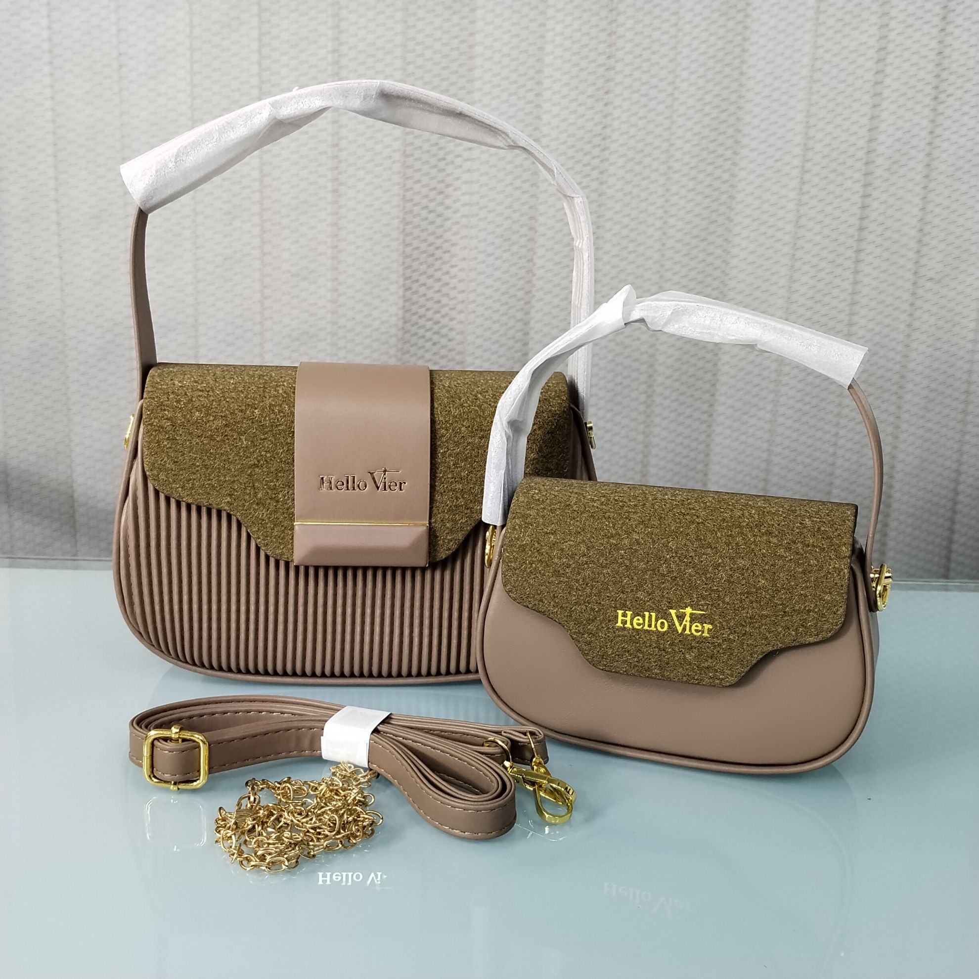 Hello Vier Brand Luxurious Hand Bag with Mini Bag