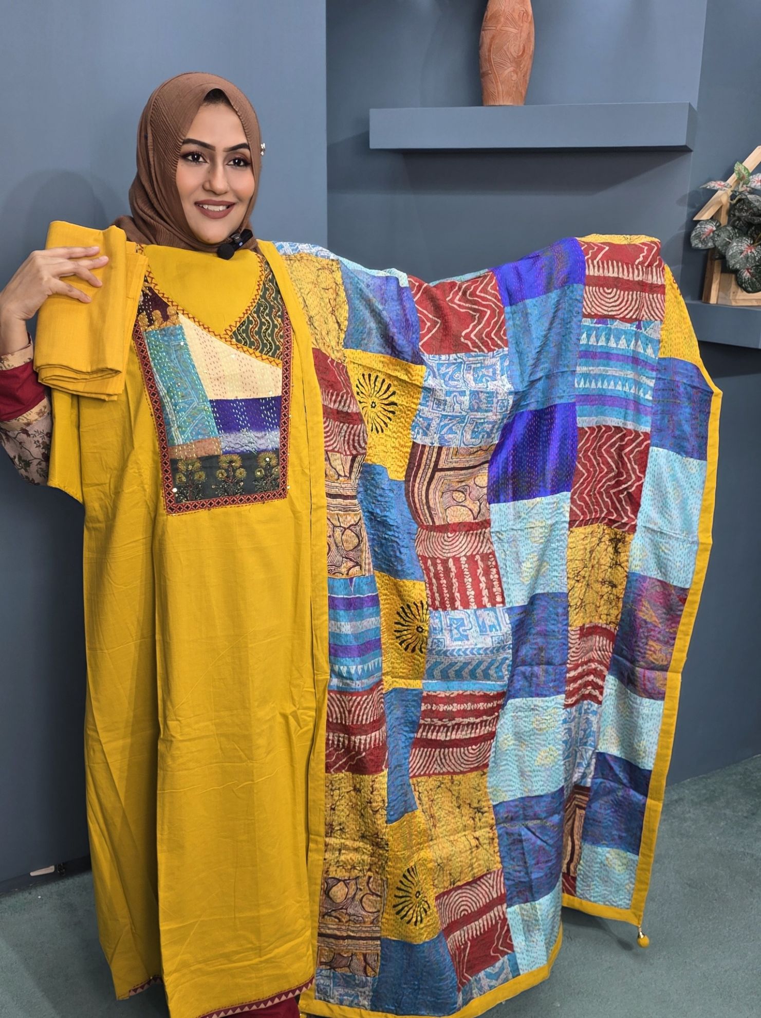 Harara Katha Stiched Cotton Three Piece