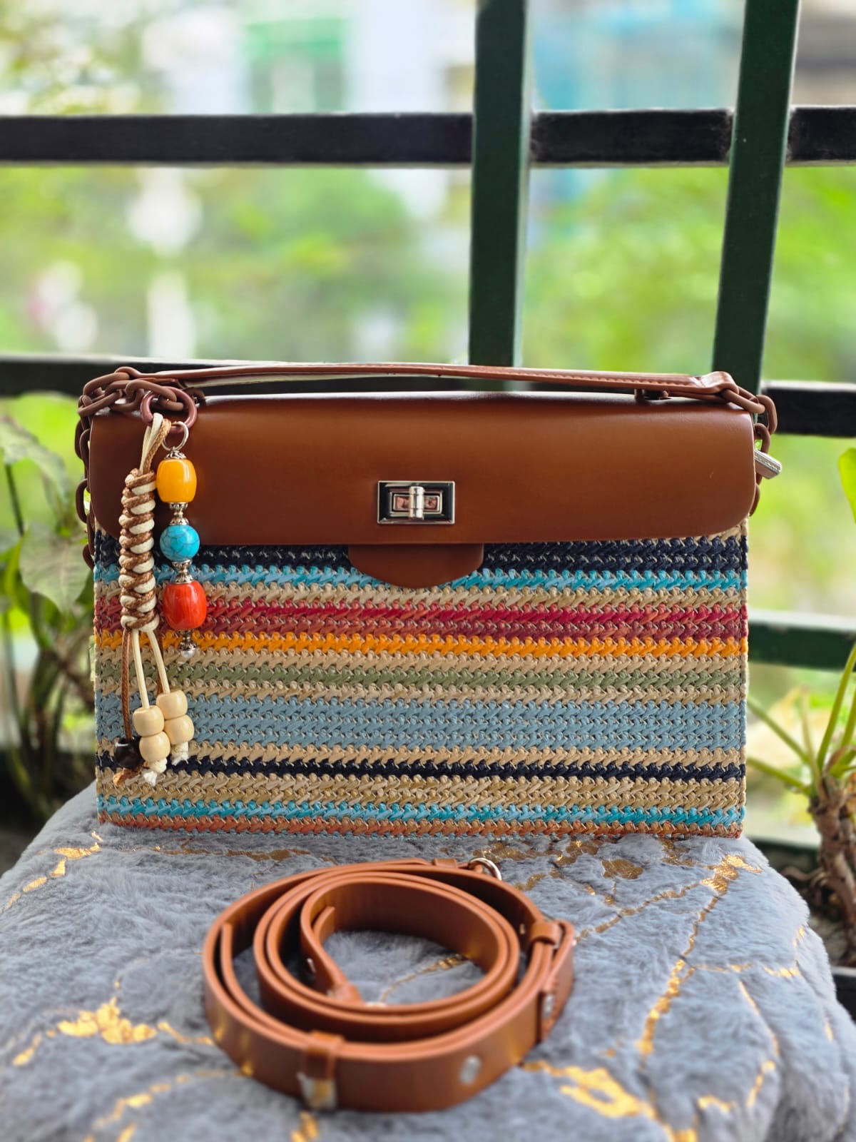 Premium Leather Colorfull Ladies Side Bag