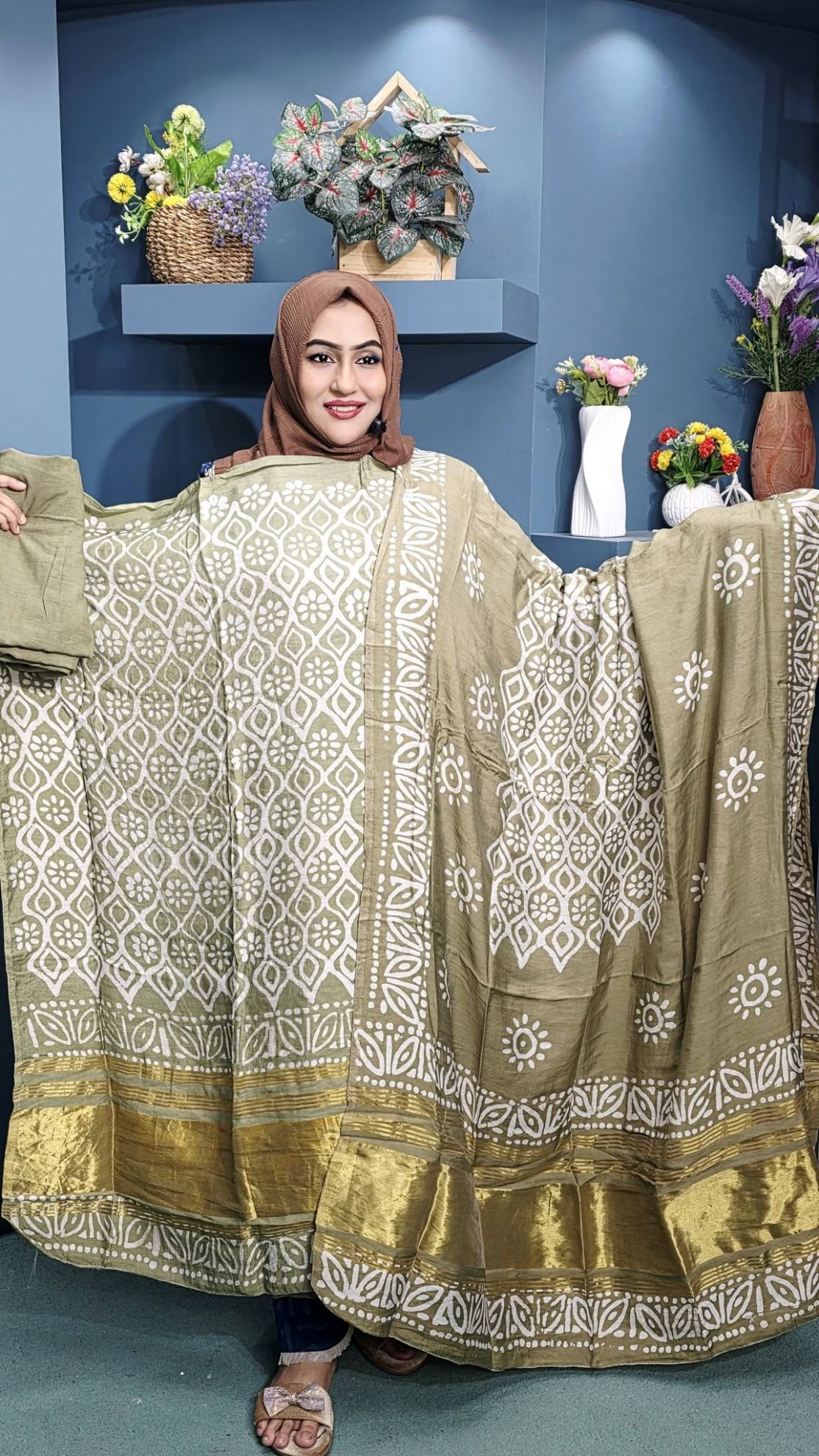 Sharvi Batic cotton three piece