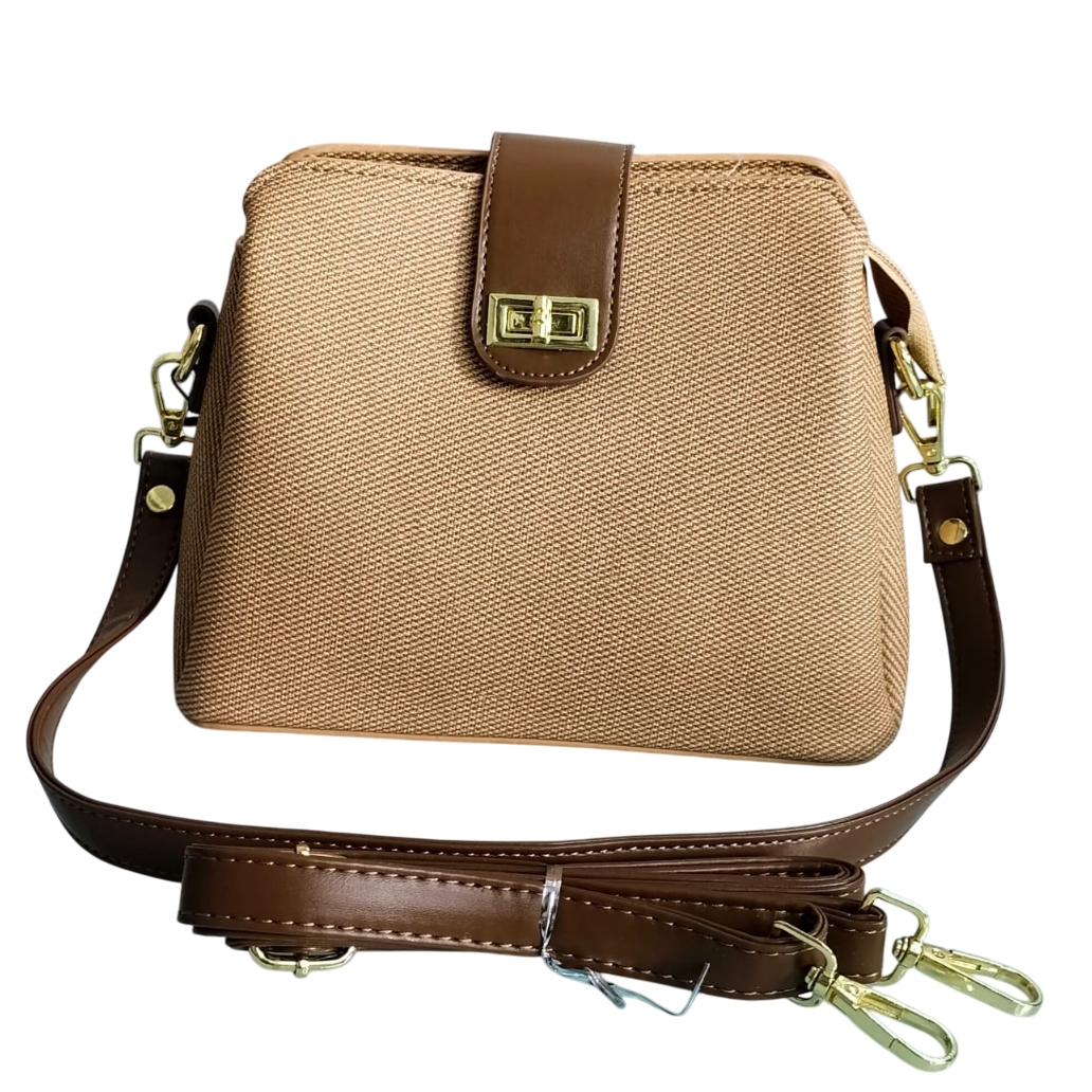 Premium Leather Hand Bag With Long Belt