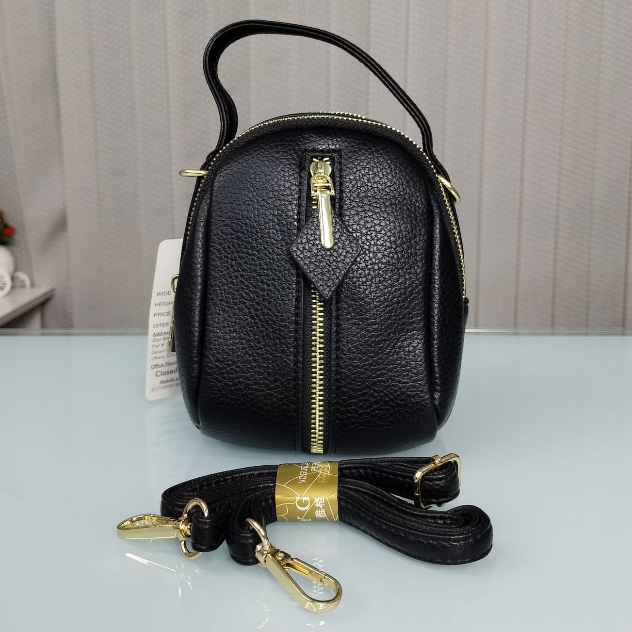 Premium Leather Mini Crossbody Bag- 5.5"/7"