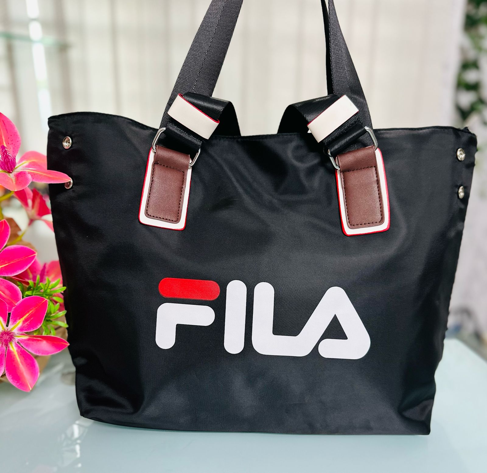 XIUJUE Brand Parachute Fabrics  FILA Travel Bag (Single Zipper)
